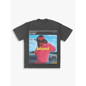 Blond Retro Black Washed Oversized Streetwear Graphic T-Shirt